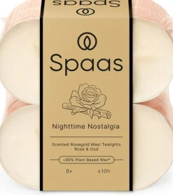 Spaas geurkaars Iconic Collection Nighttime Nostalgia crème 10 uur D 6 H 2,1 cm 8 stuks