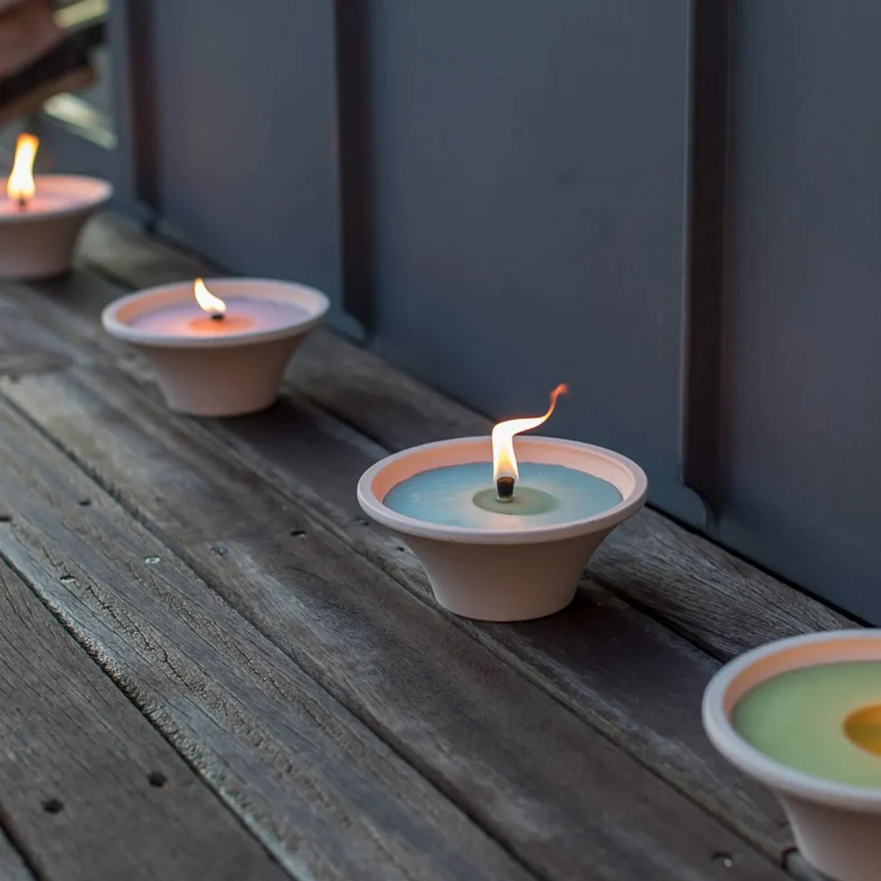 Spaas kaars in pot Denny paars D 17,5 H 7,5 cm