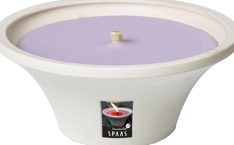 Spaas kaars in pot Denny paars D 17,5 H 7,5 cm