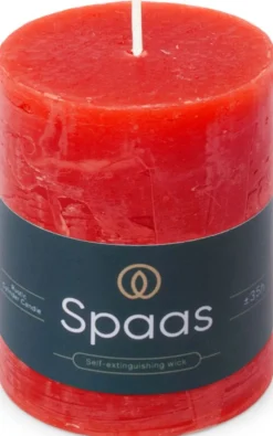 Spaas stompkaars Essential collection rood 35 uur D 7 H 9,5 cm