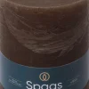 Spaas stompkaars Essential collection donkerbruin 95 uur D 10 H 13 cm