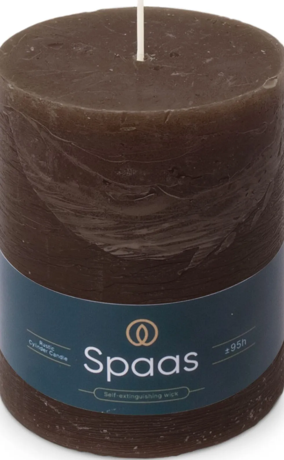 Spaas stompkaars Essential collection donkerbruin 95 uur D 10 H 13 cm
