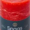 Spaas stompkaars Essential collection rood 65 uur D 8 H 11 cm