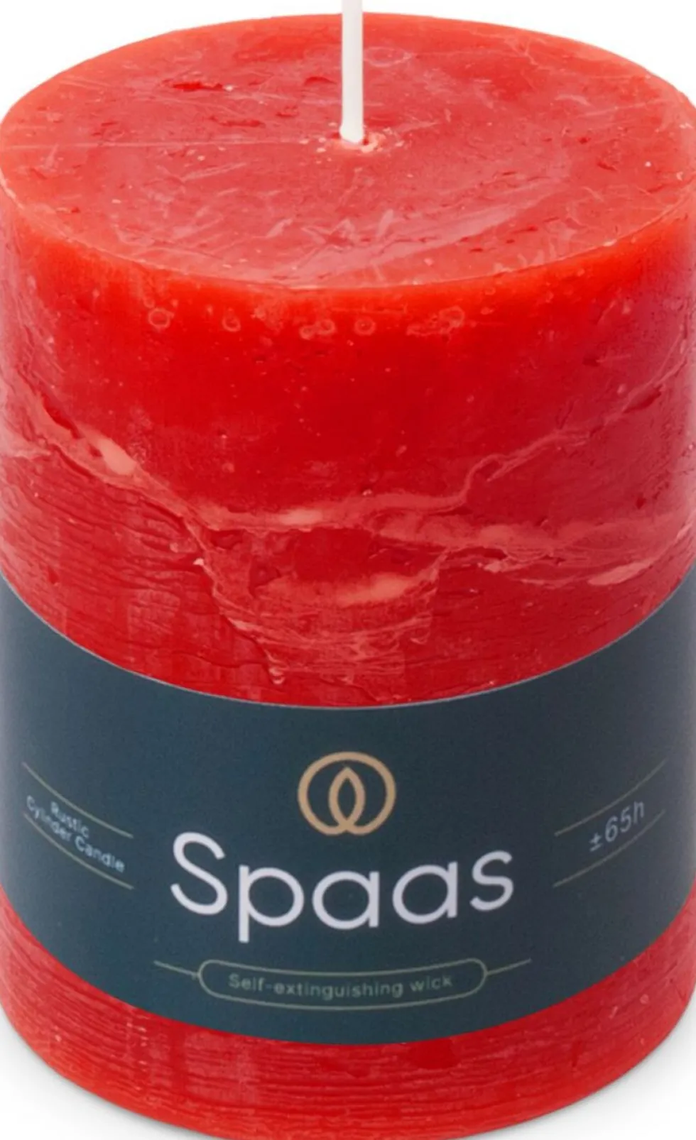 Spaas stompkaars Essential collection rood 65 uur D 8 H 11 cm