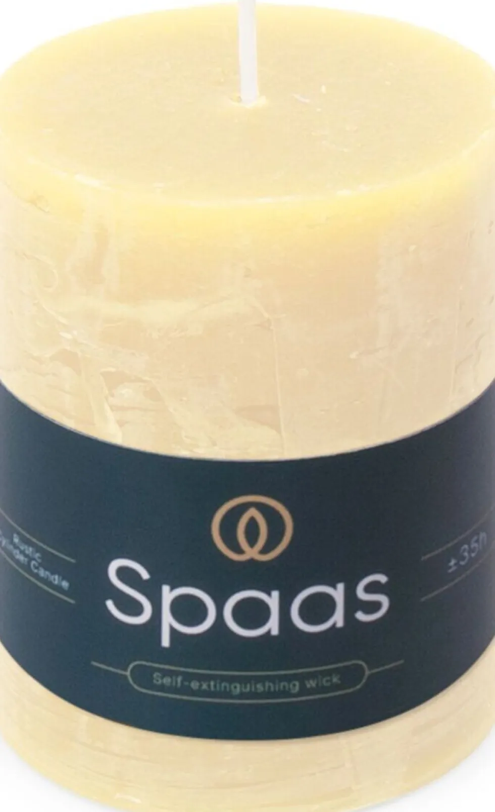 Spaas stompkaars Essential collection crème 35 uur D 7 H 9,5 cm