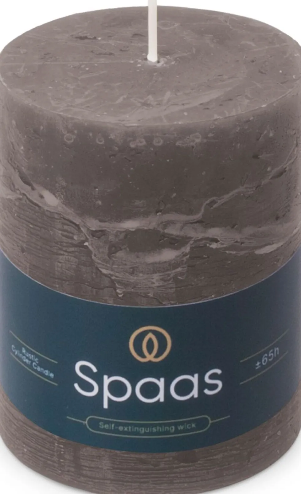 Spaas stompkaars Essential collection donkergrijs 65 uur D 8 H 11 cm