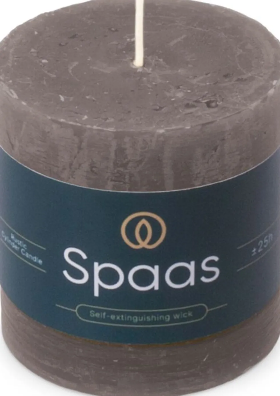 Spaas stompkaars Essential collection donkergrijs 25 uur D 7 H 7 cm