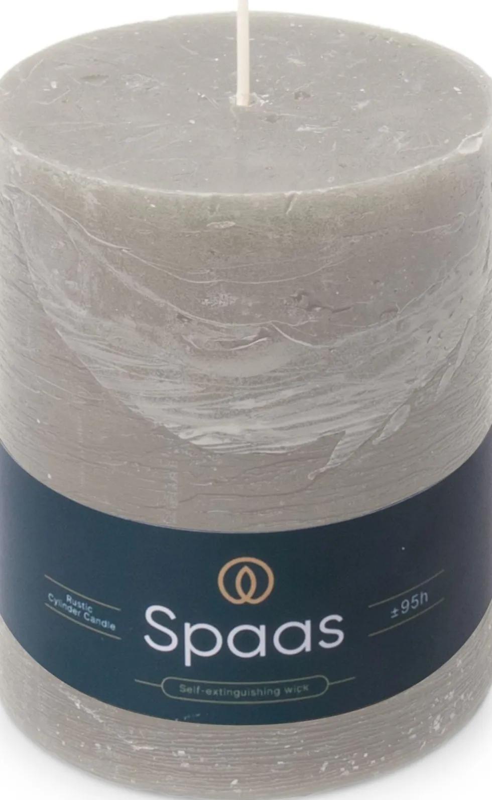Spaas stompkaars Essential collection grijs 95 uur D 10 H 13 cm