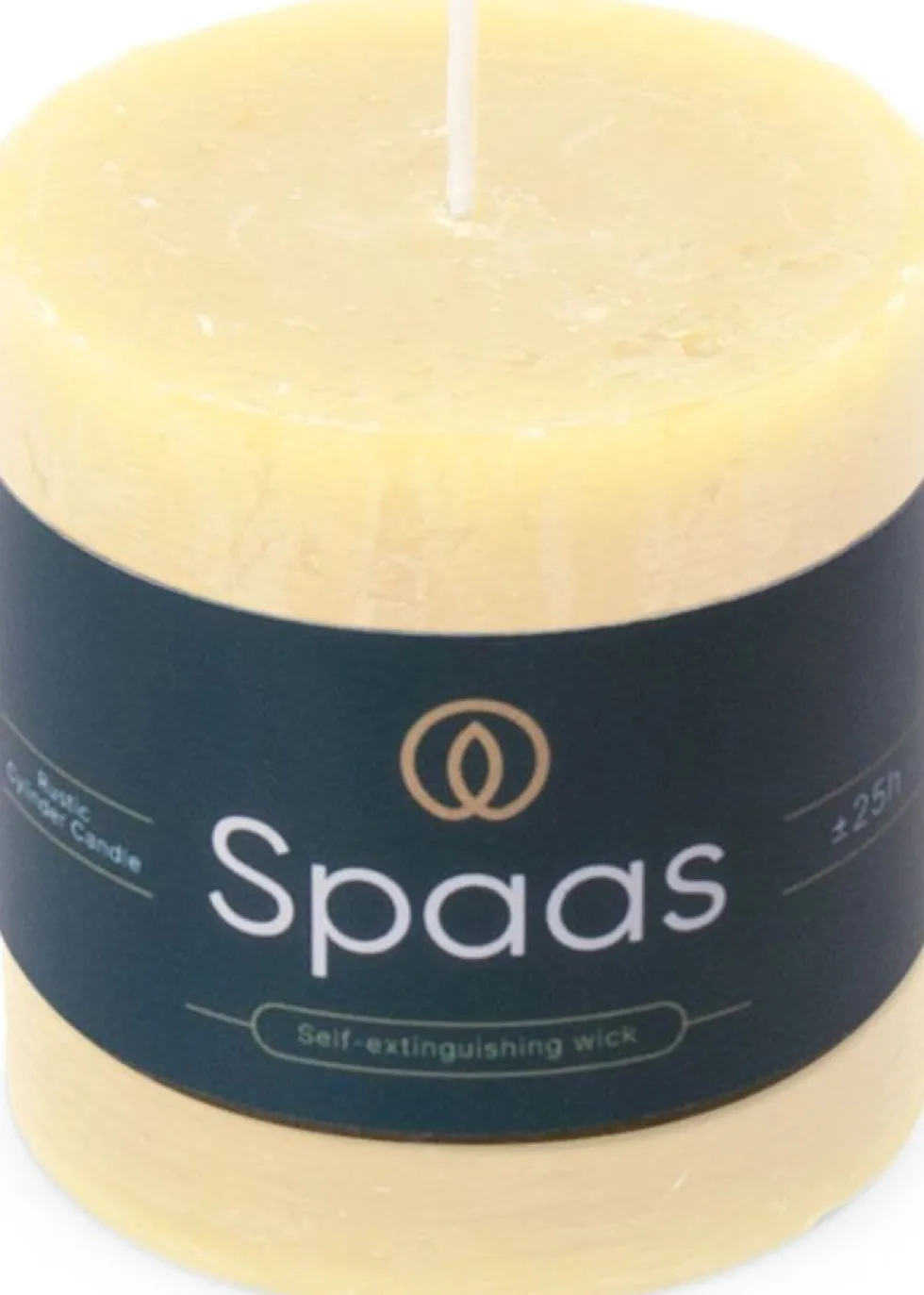 Spaas stompkaars Essential collection crème 25 uur D 7 H 7 cm
