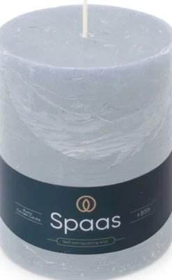Spaas stompkaars Essential collection lichtblauw 95 uur D 10 H 13 cm