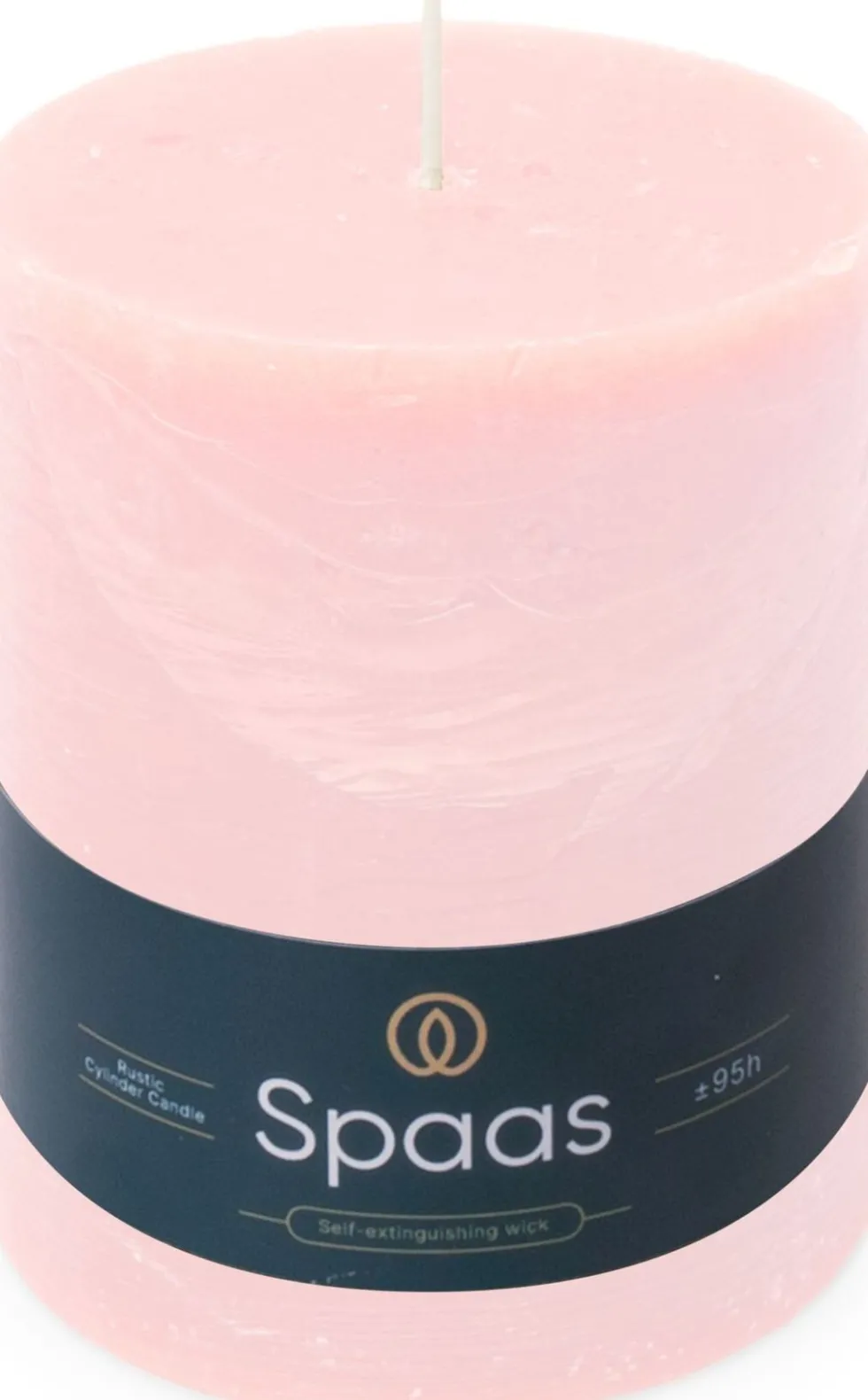 Spaas stompkaars Essential collection roze 95 uur D 10 H 13 cm