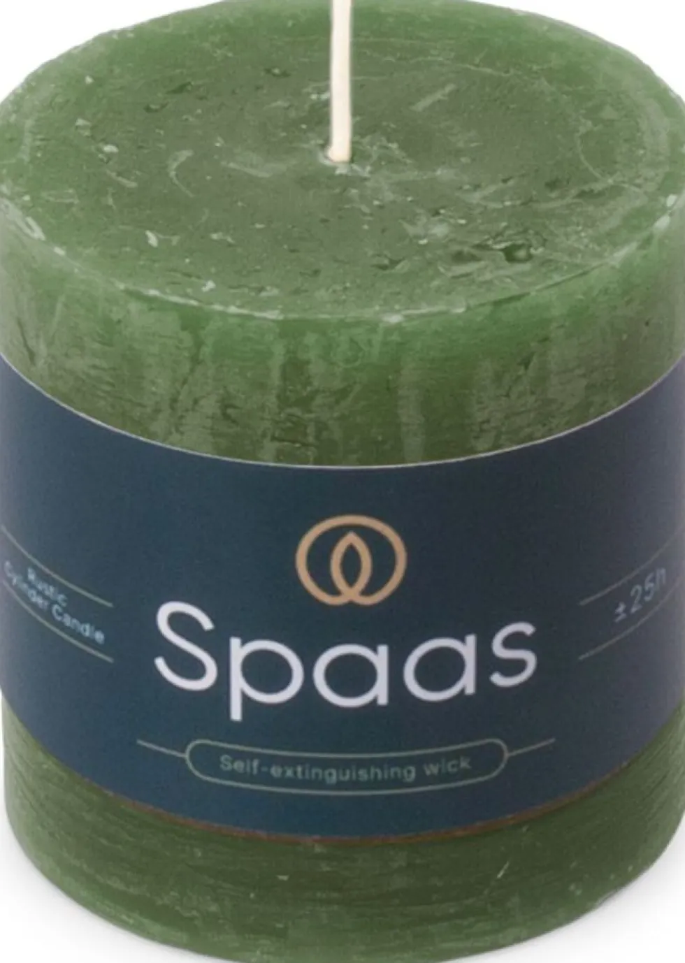 Spaas stompkaars Essential collection groen 25 uur D 7 H 7 cm