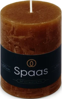 Spaas stompkaars Essential collection bruin 35 uur D 7 H 9,5 cm