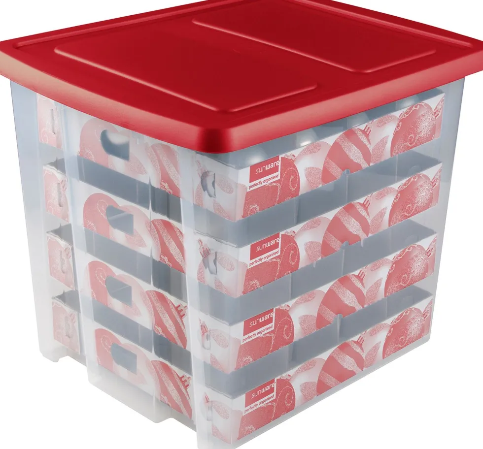 Sunware kerstballen opbergbox Nesta 46 x 36,5 x 36,5 cm