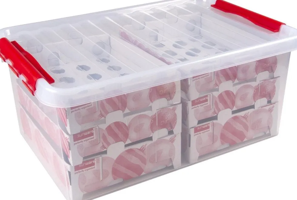 Sunware kerstballen opbergbox Q-line voor 98 kerstballen 40 x 26 x 60 cm