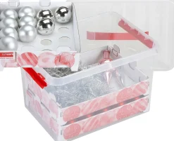 Sunware Q-Line kerstballen opbergbox en trays voor 60 kerstballen 40 x 30 x 26 cm