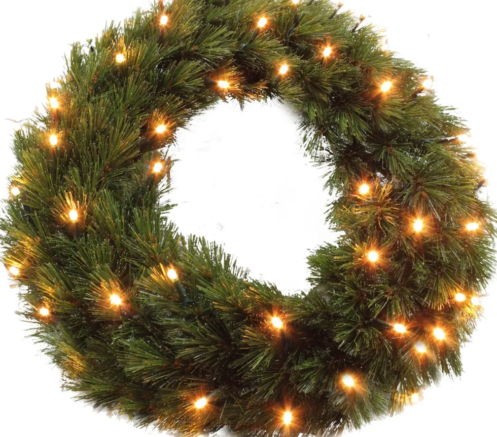 Triumph Tree kerstkrans Forest 96 lampjes warm wit D 90 H 15 cm