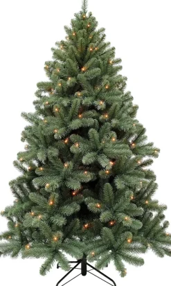 Triumph Tree kunstkerstboom Jewel blauw met 304 lampjes warm wit D 141 H 230 cm
