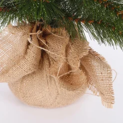 Triumph Tree mini kunstkerstboom Forest frosted besneeuwd op jute voet D 46 H 60 cm