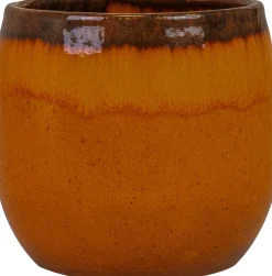 TS bloempot Charlotte oranje D 19 H 16 cm