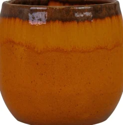 TS bloempot Charlotte oranje D 16 H 13 cm