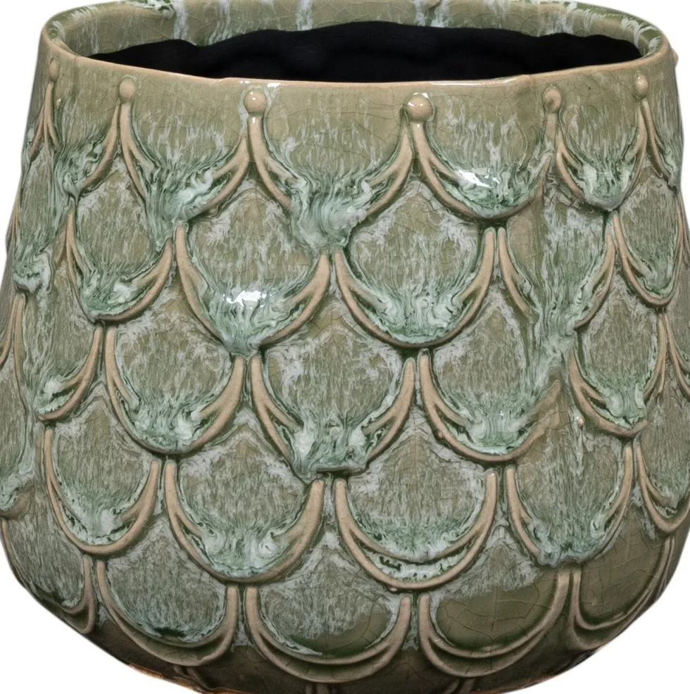 TS bloempot Debby groen D 14 H 12 cm