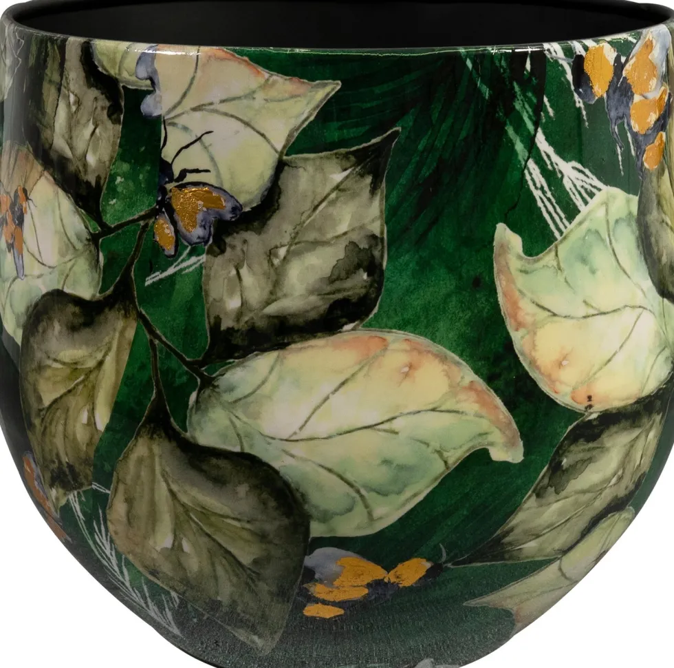 TS bloempot Designed by Lammie bee groen D 28 H 25 cm