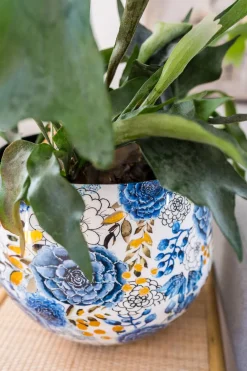TS bloempot Designed by Lammie dutch blauw D 28 H 25 cm