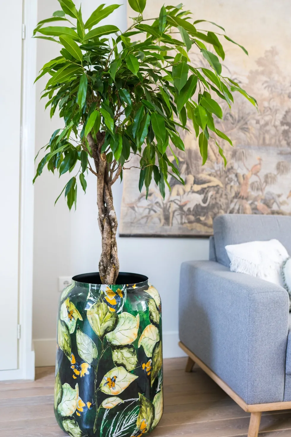 TS bloempot Designed by Lammie bee groen D 30 H 42 cm