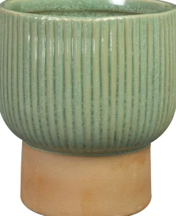 TS bloempot Larisa groen D 13 H 14 cm
