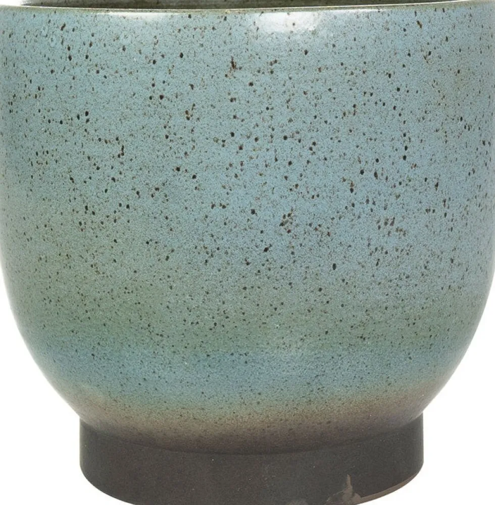 TS bloempot Linn op voet blauw D 25 H 25 cm