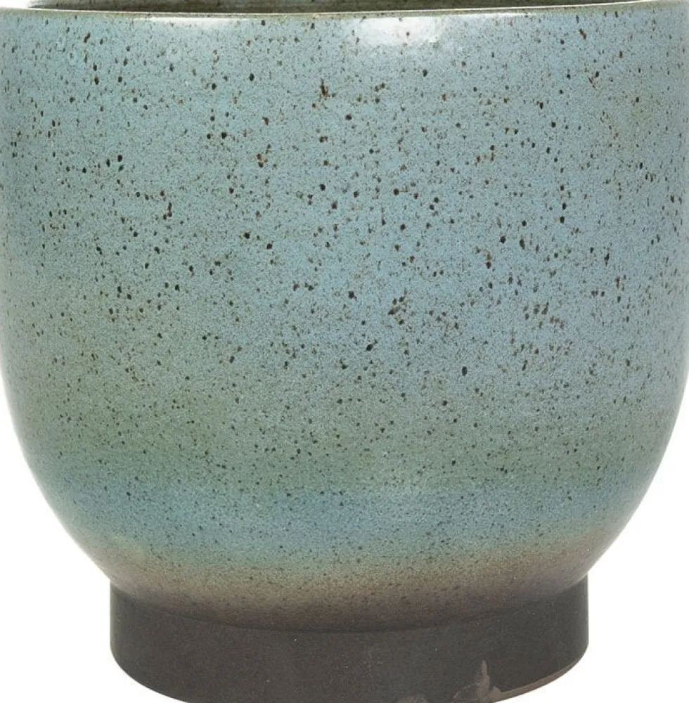 TS bloempot Linn op voet blauw D 21 H 21 cm