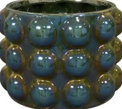 TS bloempot Musa blauw / groen D 18 H 13 cm