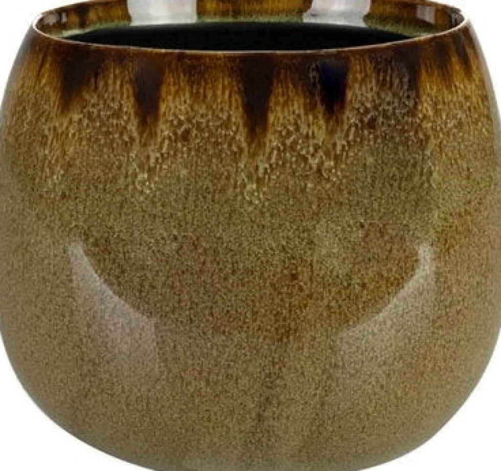 TS bloempot Odile bruin / groen D 15 H 13 cm