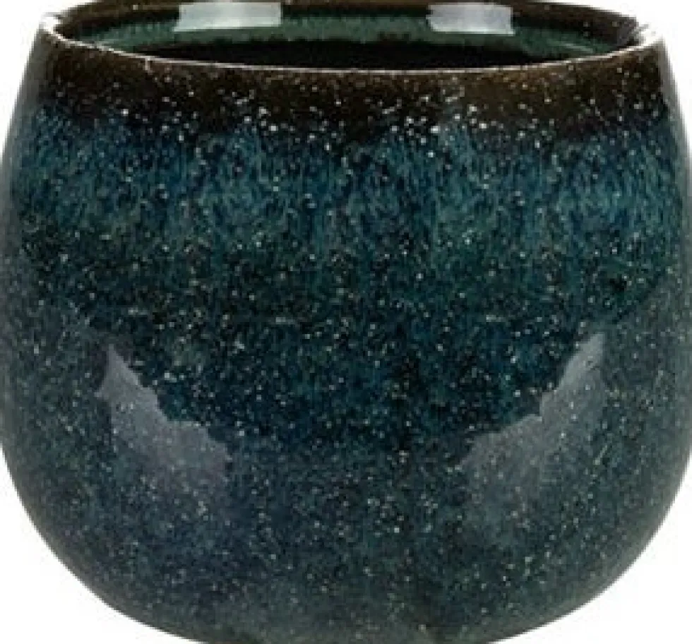TS bloempot Odile groen / blauw D 12 H 9 cm