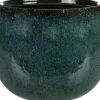 TS bloempot Odile groen / blauw D 21 H 17 cm