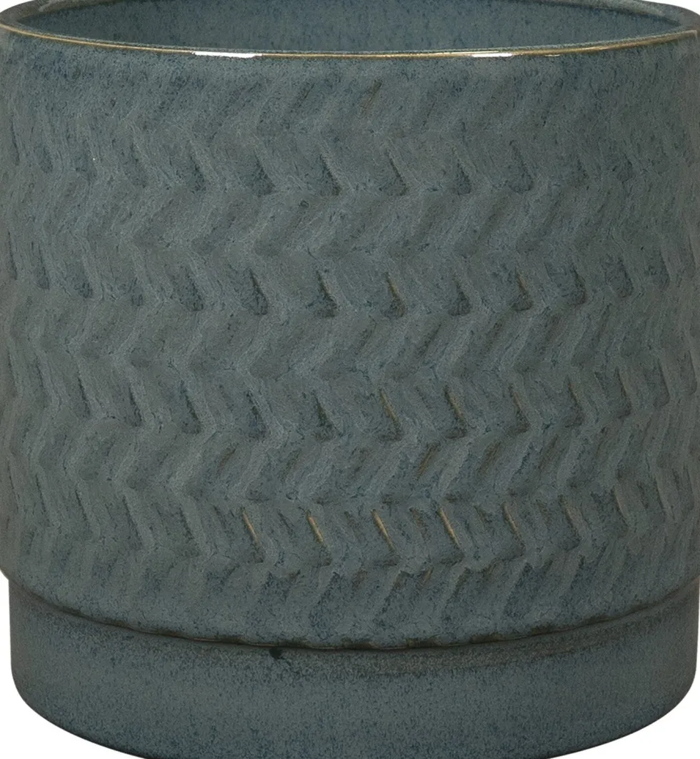TS bloempot op voet Stien blauw D 13 H 13 cm