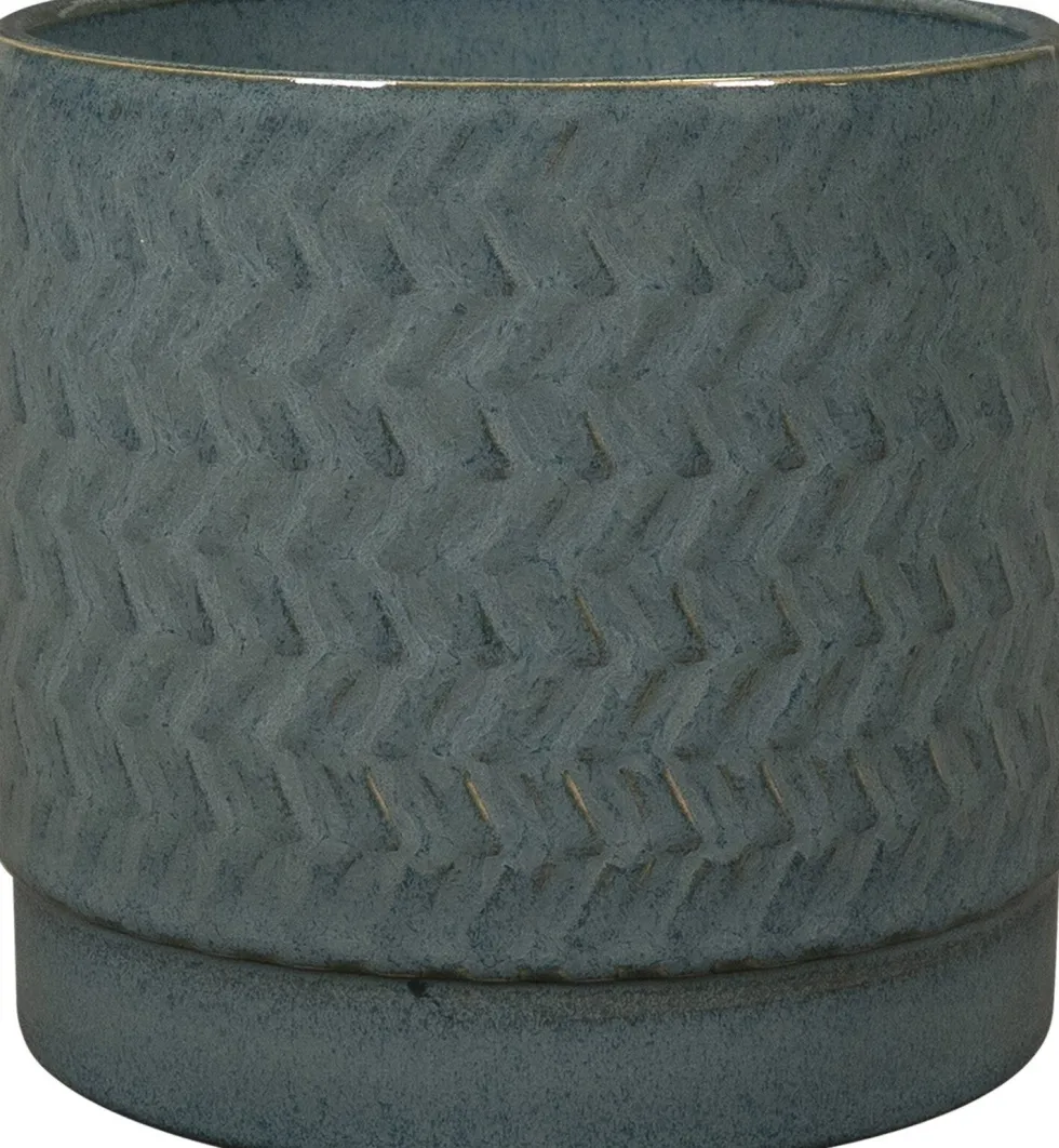 TS bloempot op voet Stien blauw D 16 H 15 cm