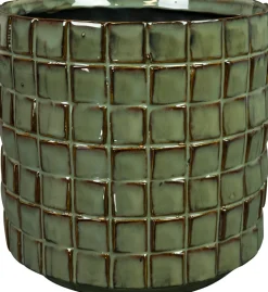 TS bloempot Stian groen D 21 H 20 cm