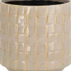 TS bloempot Stian groen / roze D 16 H 15 cm