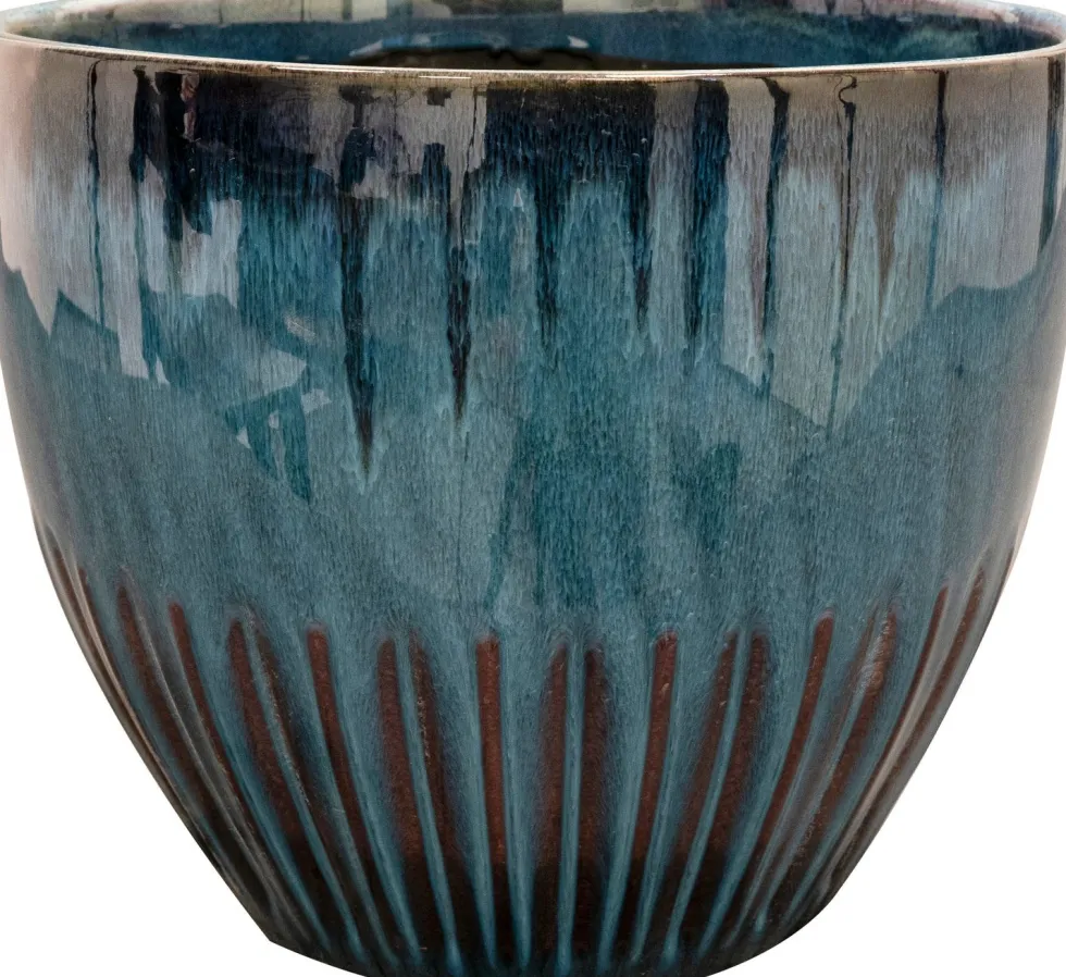 TS Collection bloempot Dyon blauw D 27 H 23 cm