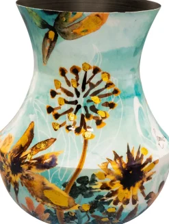 TS Designed by Lammie vaas fresia blauw / goud D 20 H 24 cm