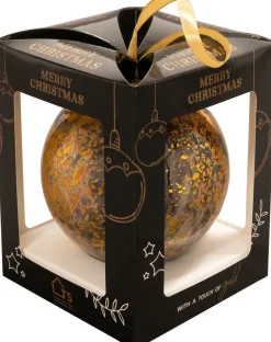 TS kerstbal Designed by Lammie shadow goud D 10 H 13 cm