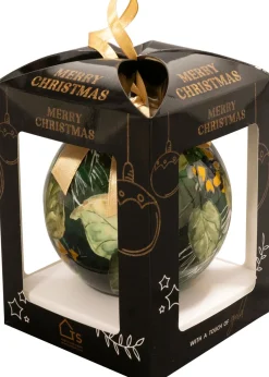 TS kerstbal Designed by Lammie bee groen D 10 H 13 cm