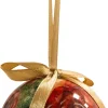TS kerstbal Designed by Lammie rose rouge rood D 5 H 5 cm
