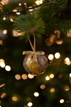 TS kerstbal Designed by Lammie shadow goud D 7 H 21 cm 3 stuks