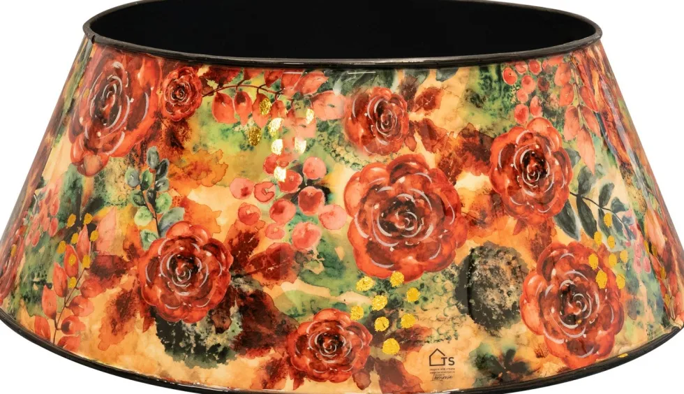 TS kerstboommand Designed by Lammie rose rouge D 57 H 16 cm