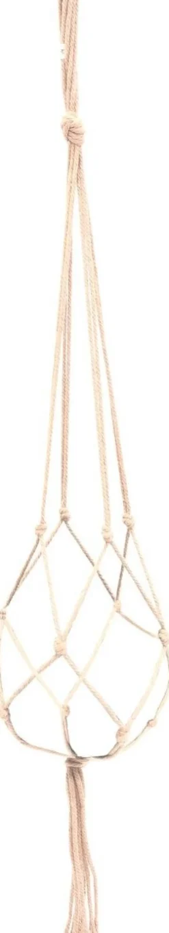TS plantenhanger Macramé beige H 90 cm