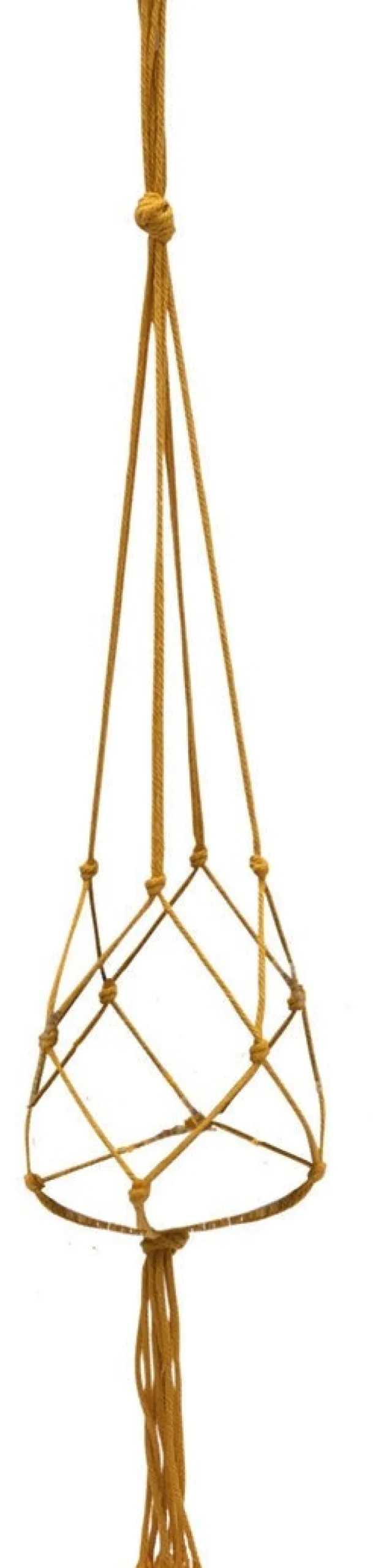 TS plantenhanger Macramé bruin H 90 cm