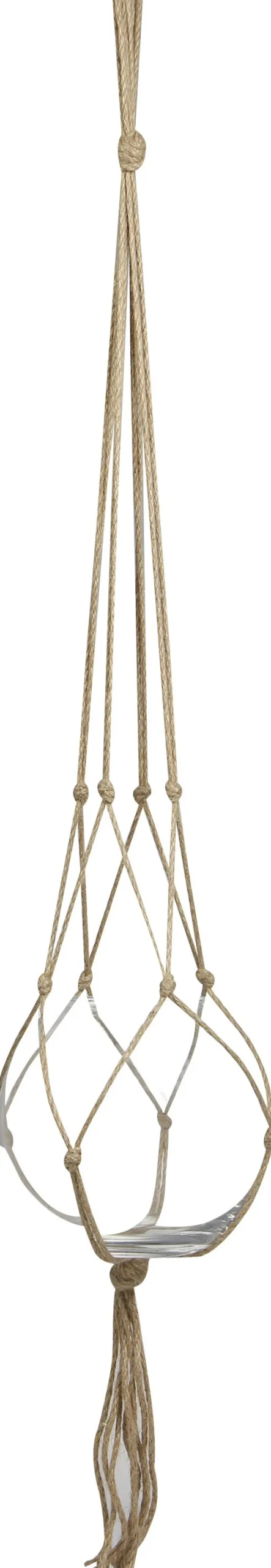 TS plantenhanger Macramé bruin H 120 cm